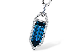 D273-11371: NECK 2.95 LONDON BLUE TOPAZ 3.12 TGW