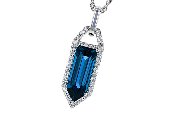 D273-11371: NECK 2.95 LONDON BLUE TOPAZ 3.12 TGW