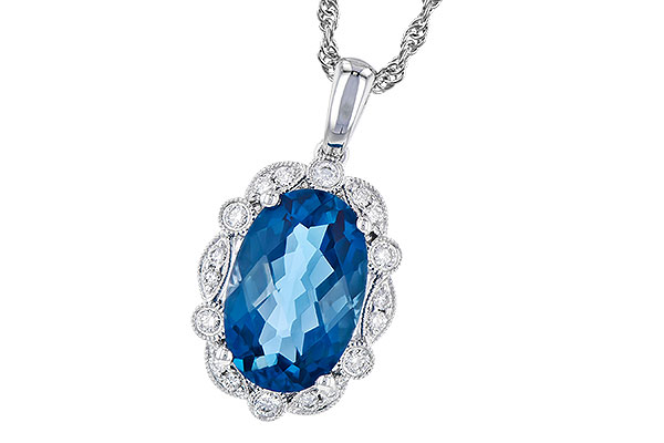 D273-17780: NECK 3.60 LONDON BLUE TOPAZ 3.77 TGW (12x8MM LBT)