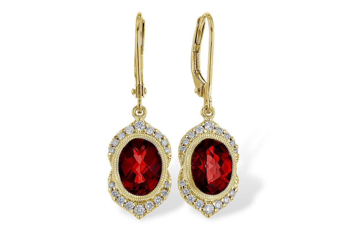 D274-91389: EARRING 3.06 GARNET 3.25 TGW