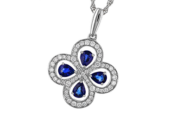 D274-93226: NECKLACE .68 SAPPHIRE TW .96 TGW