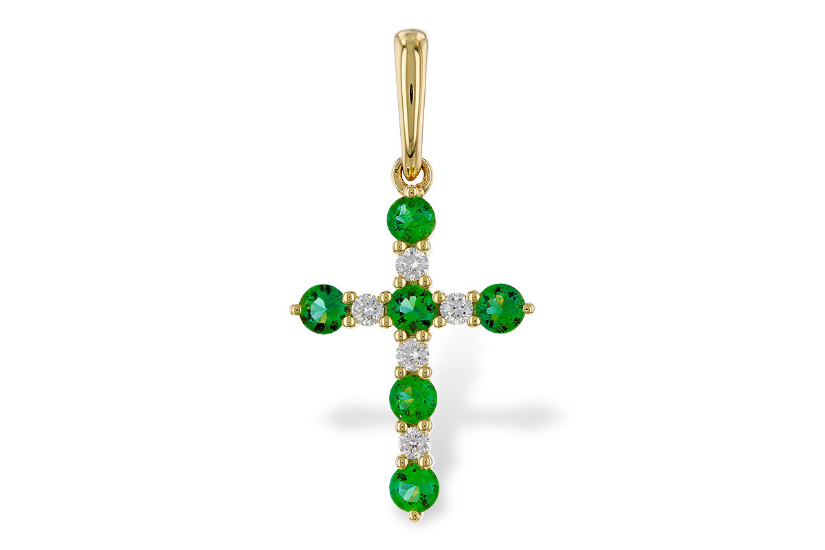 D274-93235: PENDANT .27 TW EMERALD .35 TGW