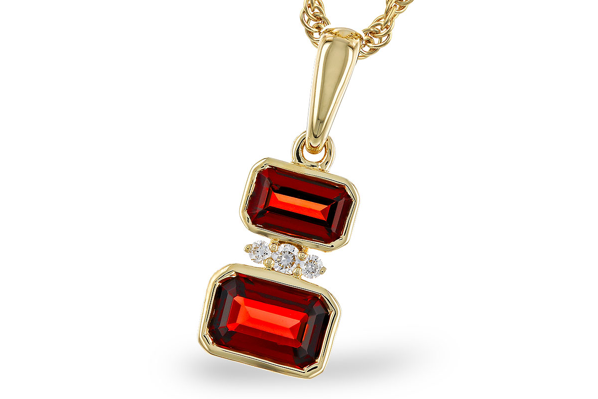 D274-93244: NECK .98 TW GARNET 1.01 TGW