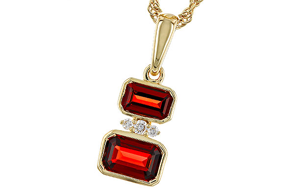 D274-93244: NECK .98 TW GARNET 1.01 TGW