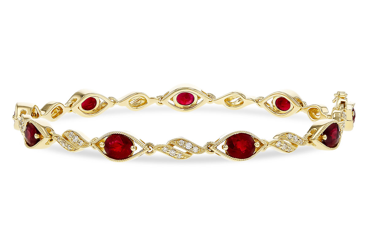 D274-93271: BRACELET 3.68 RUBY 3.92 TGW (7")