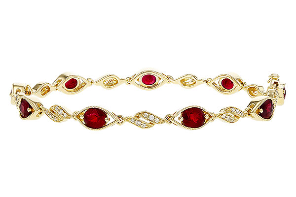 D274-93271: BRACELET 3.68 RUBY 3.92 TGW (7")