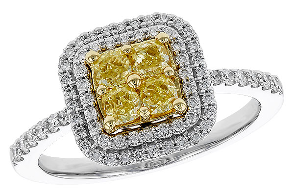 D274-95035: LDS RG .52 FANCY YELLOW DIAMONDS .85 TW