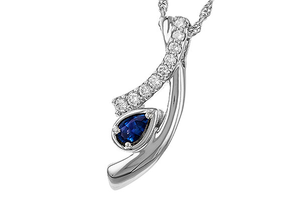 D274-96826: NECKLACE .23 SAPP .40 TGW (5x3 SAPP)