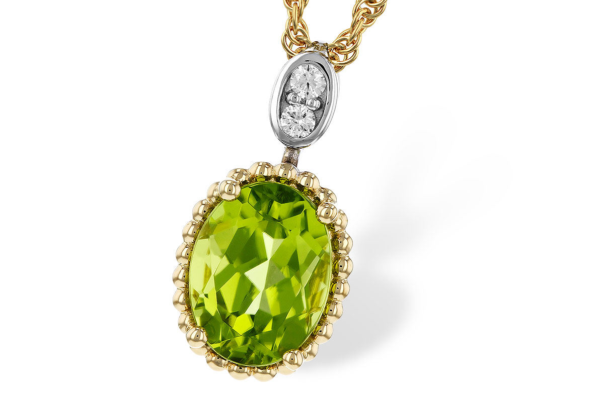 D274-98707: NECKLACE 1.22 PERIDOT 1.25 TGW (8x6MM OV)