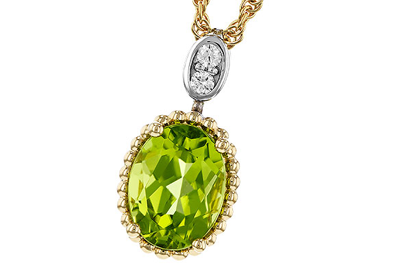 D274-98707: NECKLACE 1.22 PERIDOT 1.25 TGW (8x6MM OV)