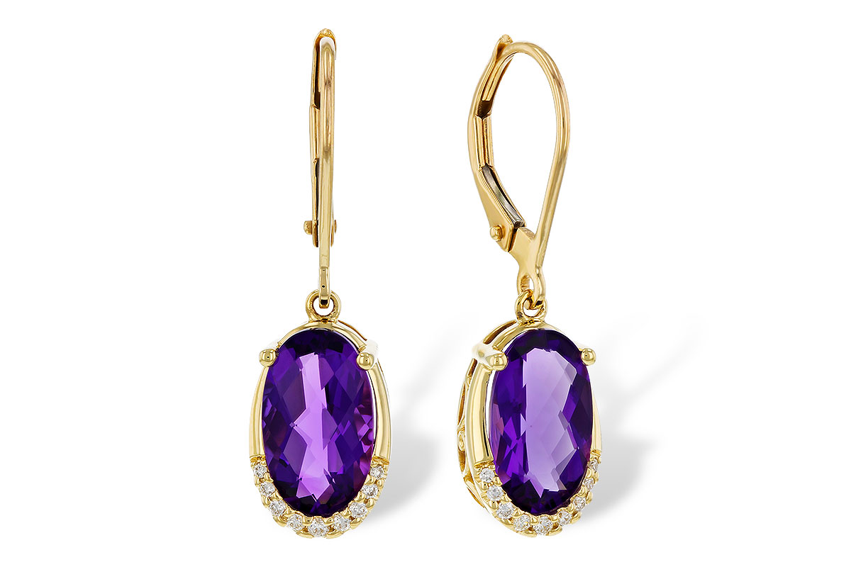 D274-98726: EARRINGS 2.70 TW AMETHYST 2.78 TGW (10x6MM OV)