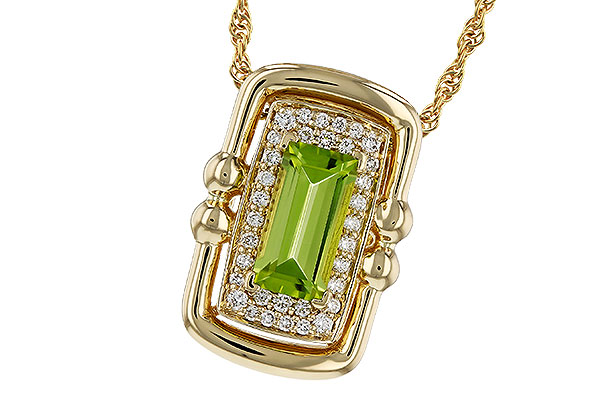 D274-99580: NECKLACE .72 PERIDOT .84 TGW (8x4MM PER)
