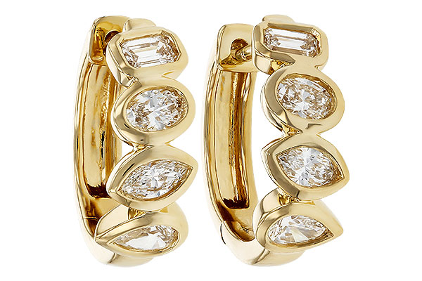 D275-82280: EARRINGS .68 TW FANCY CUT DIAS
