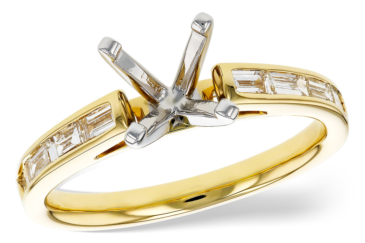 D275-82289: LDS SEMI DIA RG .38 TW BAGUETTES