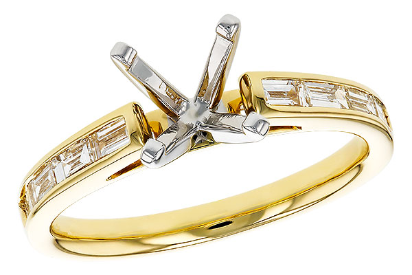 D275-82289: LDS SEMI DIA RG .38 TW BAGUETTES