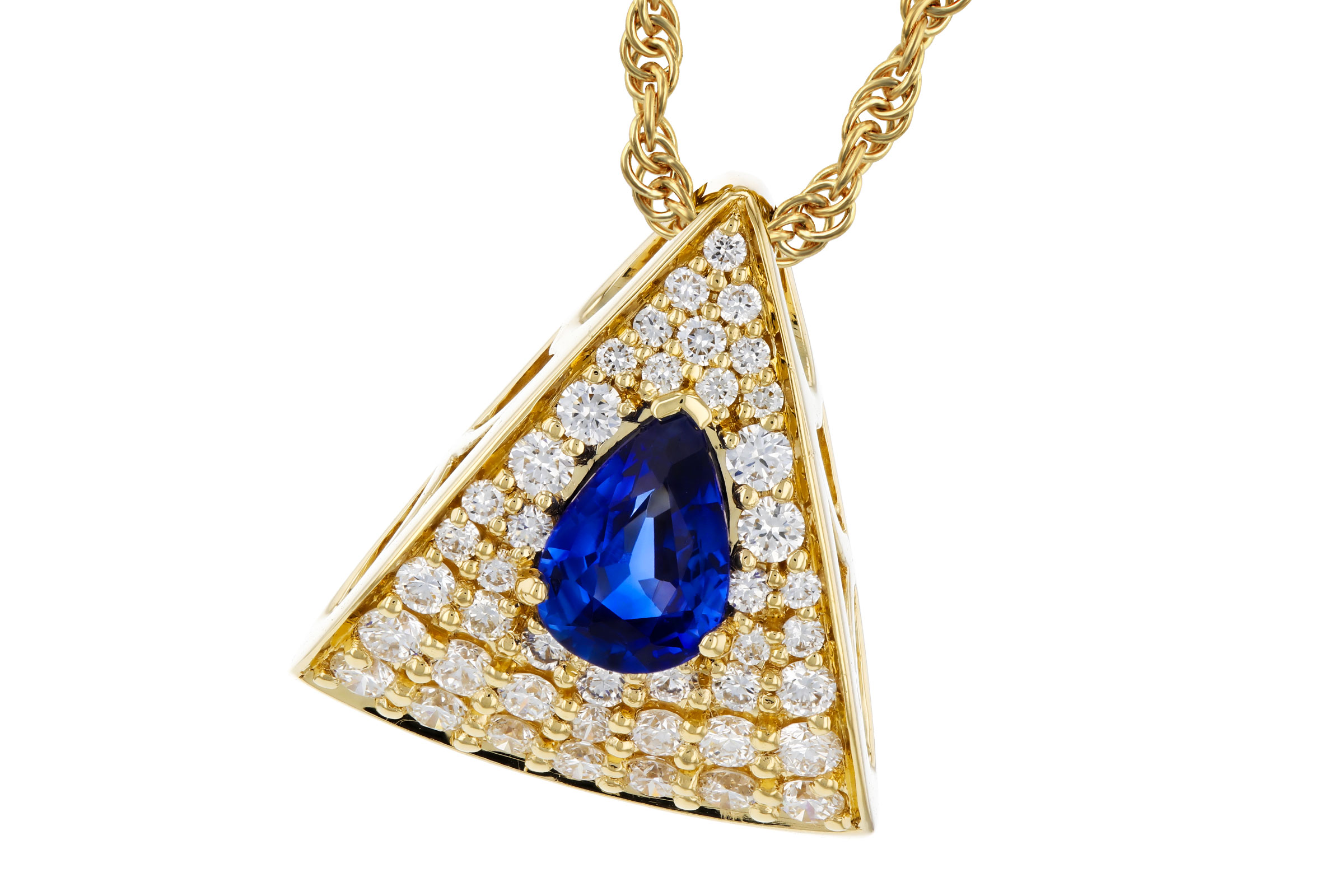 D275-84171: NECKLACE .51 SAPPHIRE .85 TGW (6x4MM SA)