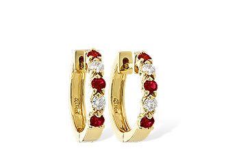 E001-30480: EARRINGS .33 RUBY .52 TGW