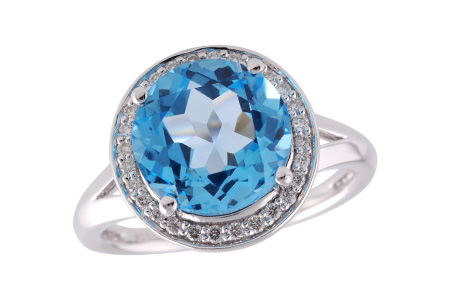 E187-66907: LDS RG 4.17 BLUE TOPAZ 4.32 TGW