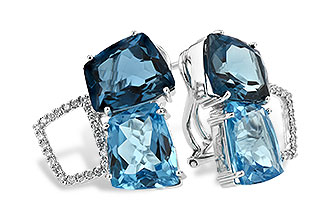 E188-57816: EARR 10.80 BLUE TOPAZ 11.00 TGW