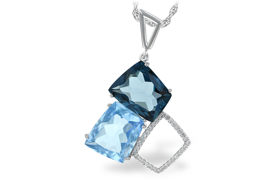 E188-61398: NECK 10.60 BLUE TOPAZ 10.73 TGW