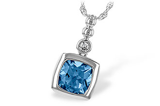 E189-50498: NECK 1.45 BLUE TOPAZ 1.49 TGW