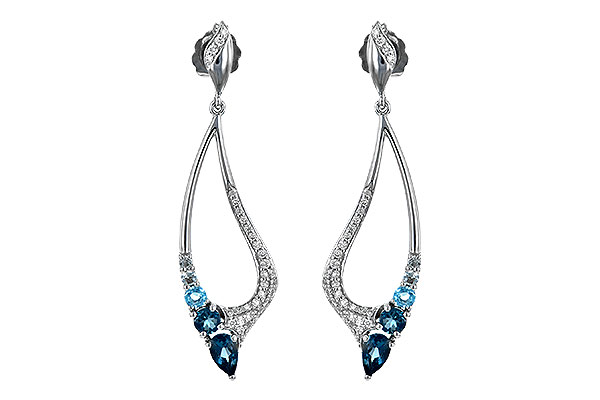 E189-52289: EARR .98 BLUE TOPAZ 1.25 TGW
