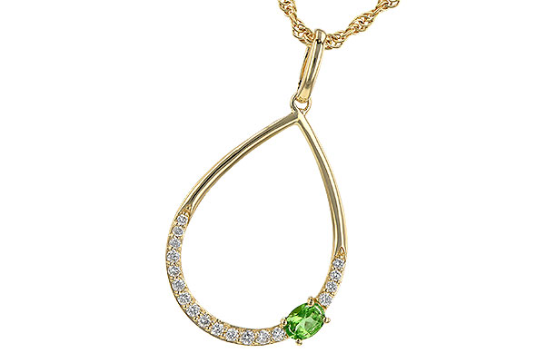 E190-44144: NECK .17 GREEN GARNET .26 TGW