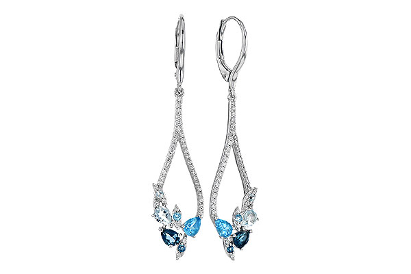 E273-13244: EARR 1.08 BLUE TOPAZ 1.35 TGW