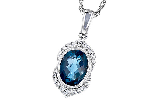 E273-17798: NECK 1.96 LONDON BLUE TOPAZ 2.10 TGW