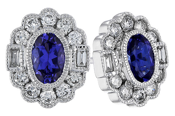 E274-92335: EARRINGS .93 TW TANZANITE 1.40 TGW
