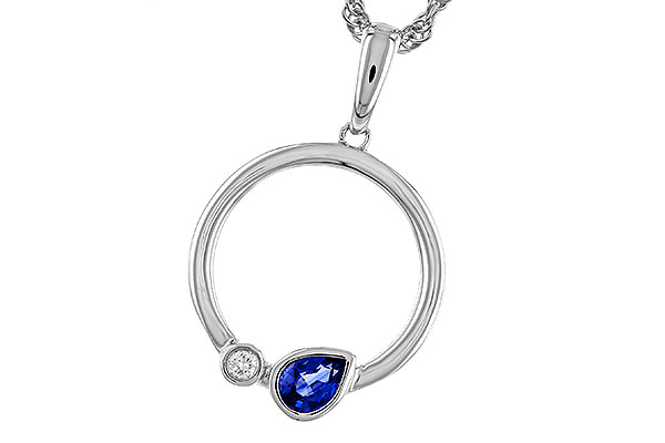 E274-93262: NECKLACE .26 SAPPHIRE .28 TGW