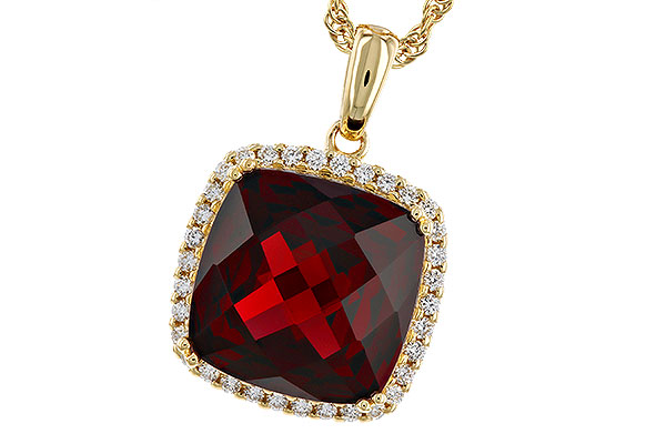E274-94153: NECKLACE 9.26 GARNET 9.51 TGW (12MM CU)