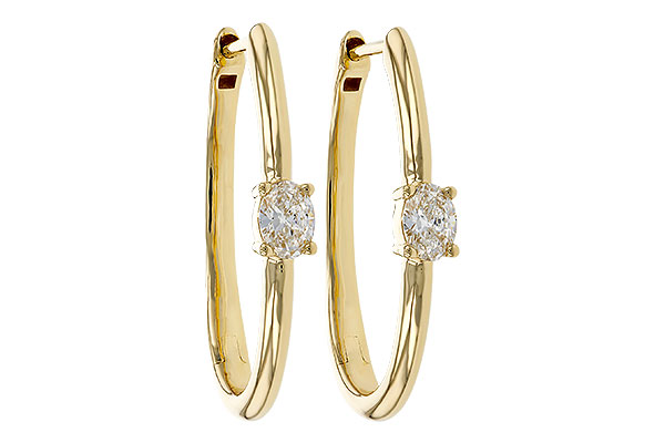 E274-95016: EARRINGS .47 TW OVAL DIAMONDS