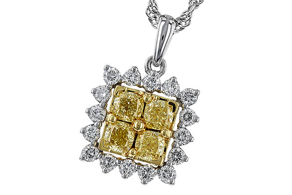 E274-95044: NECK .76 FANCY YELLOW DIAMONDS 1.09 TW