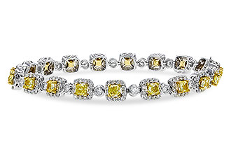 E274-95053: BRACELET 4.37 FANCY YELLOW DIAS 7.12 TW (7")
