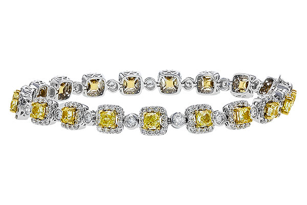 E274-95053: BRACELET 4.37 FANCY YELLOW DIAS 7.12 TW (7")