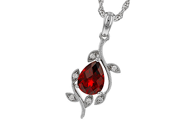 E274-97753: NECKLACE 1.34 GARNET 1.39 TGW (8X6MM GAR)
