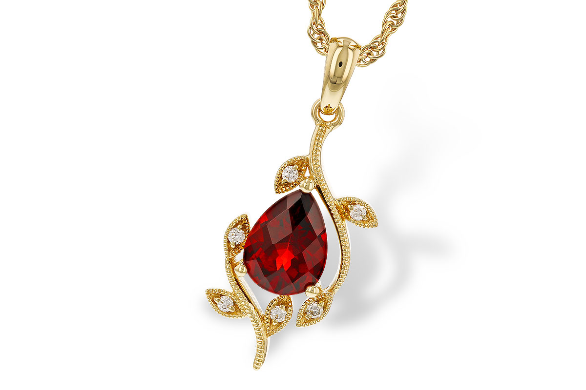 E274-97753: NECKLACE 1.34 GARNET 1.39 TGW (8X6MM GAR)