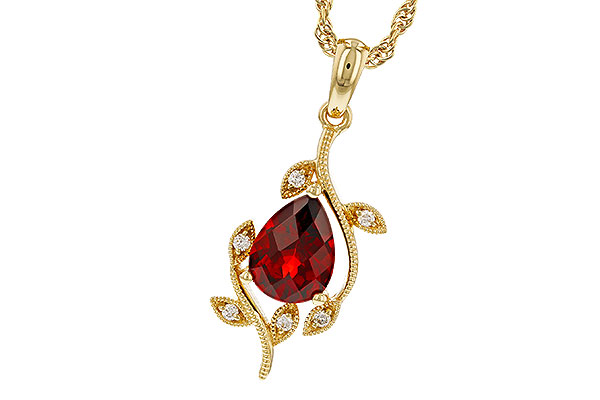 E274-97753: NECKLACE 1.34 GARNET 1.39 TGW (8X6MM GAR)