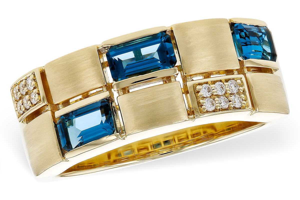 E274-97798: LDS RG .94 LONDON BLUE TOPAZ 1.00 TGW