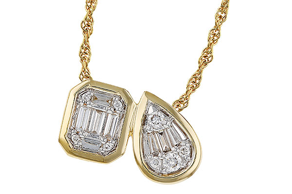 E274-98698: NECKLACE .17 BAG .25 TW