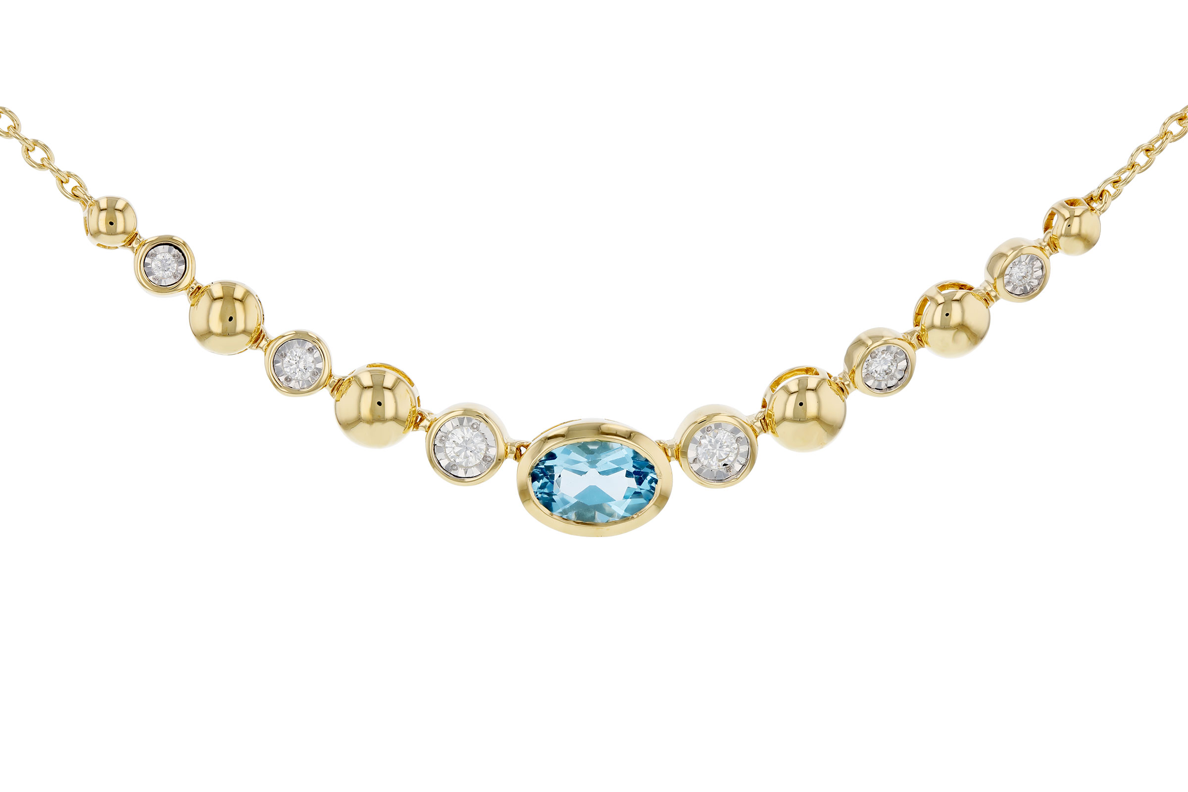 E275-83244: NECKLACE .83 SWISS BLUE TOPAZ .95 TGW (17")
