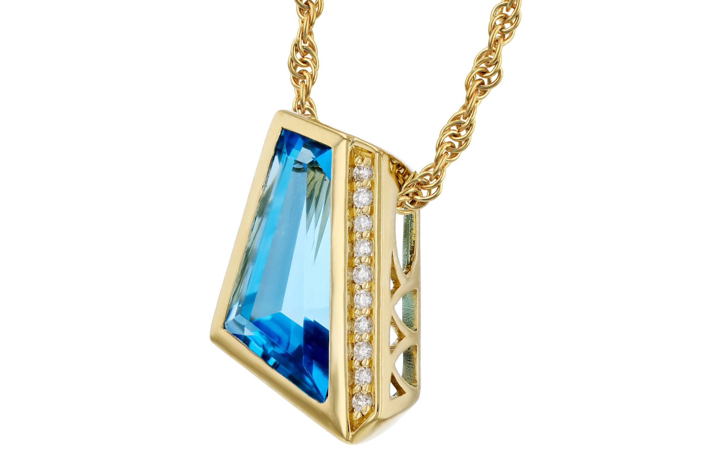 E275-84144: NECKLACE 2.42 SWISS BLUE TOPAZ 2.46 TGW