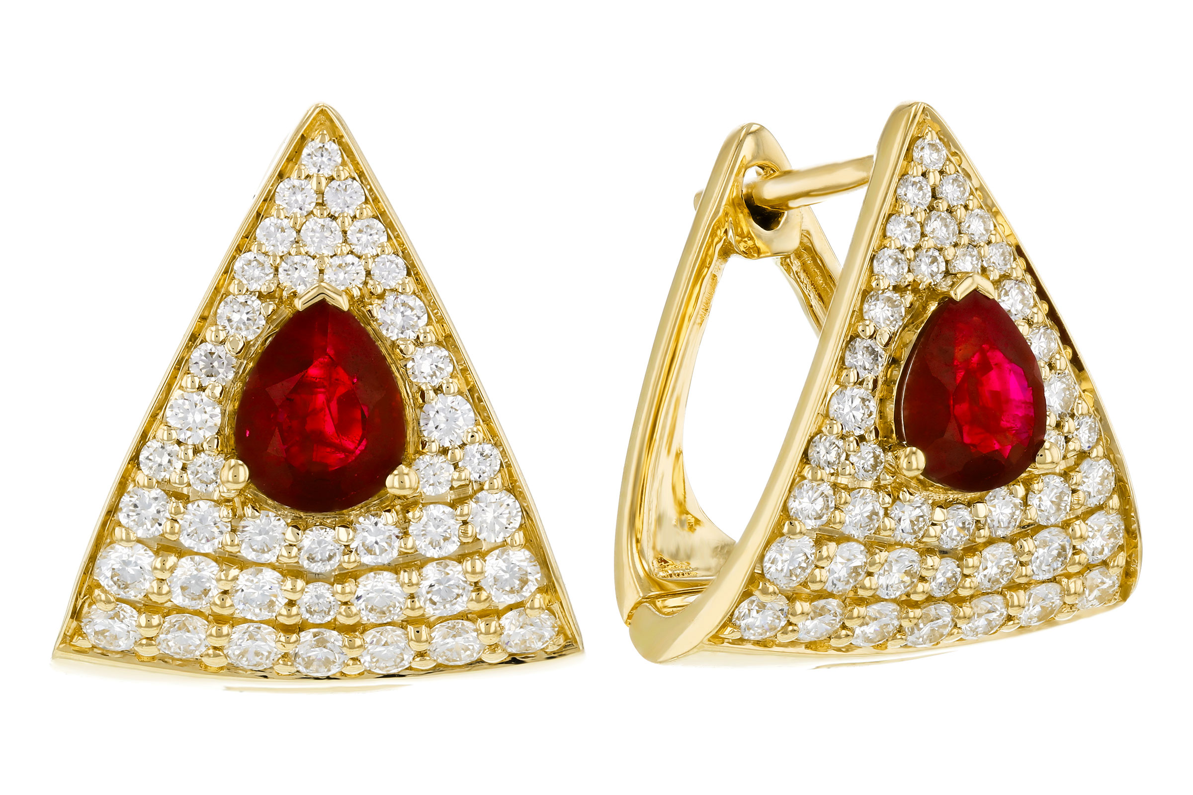 E275-84162: EARRINGS .63 TW RUBY 1.18 TGW (5x4MM RU)
