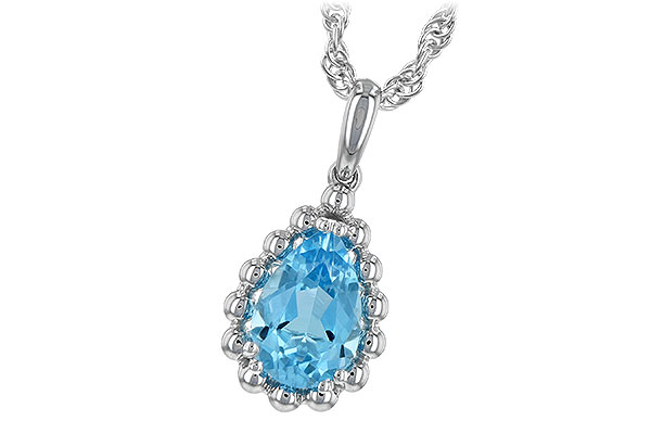 F189-49625: NECKLACE 1.55 CT BLUE TOPAZ