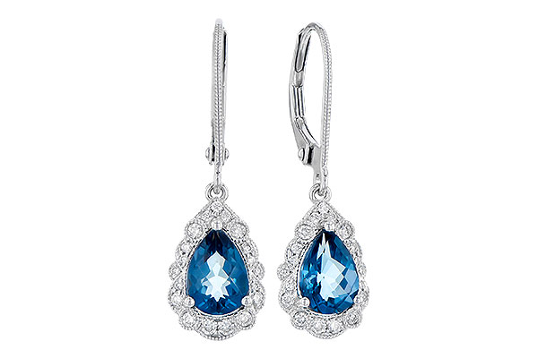 F273-16907: EARR 1.48 TW LONDON BLUE TOPAZ 1.63 TGW