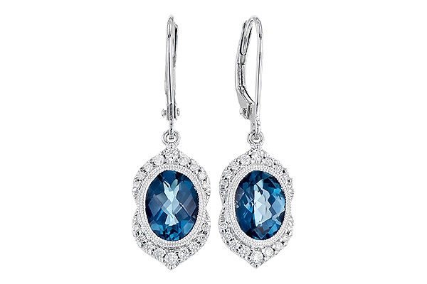 F273-17798: EARR 2.45 LONDON BLUE TOPAZ 2.64 TGW