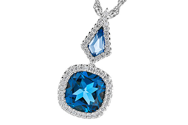 F274-04107: NECK 2.24 TW LONDON BLUE TOPAZ 2.40 TGW