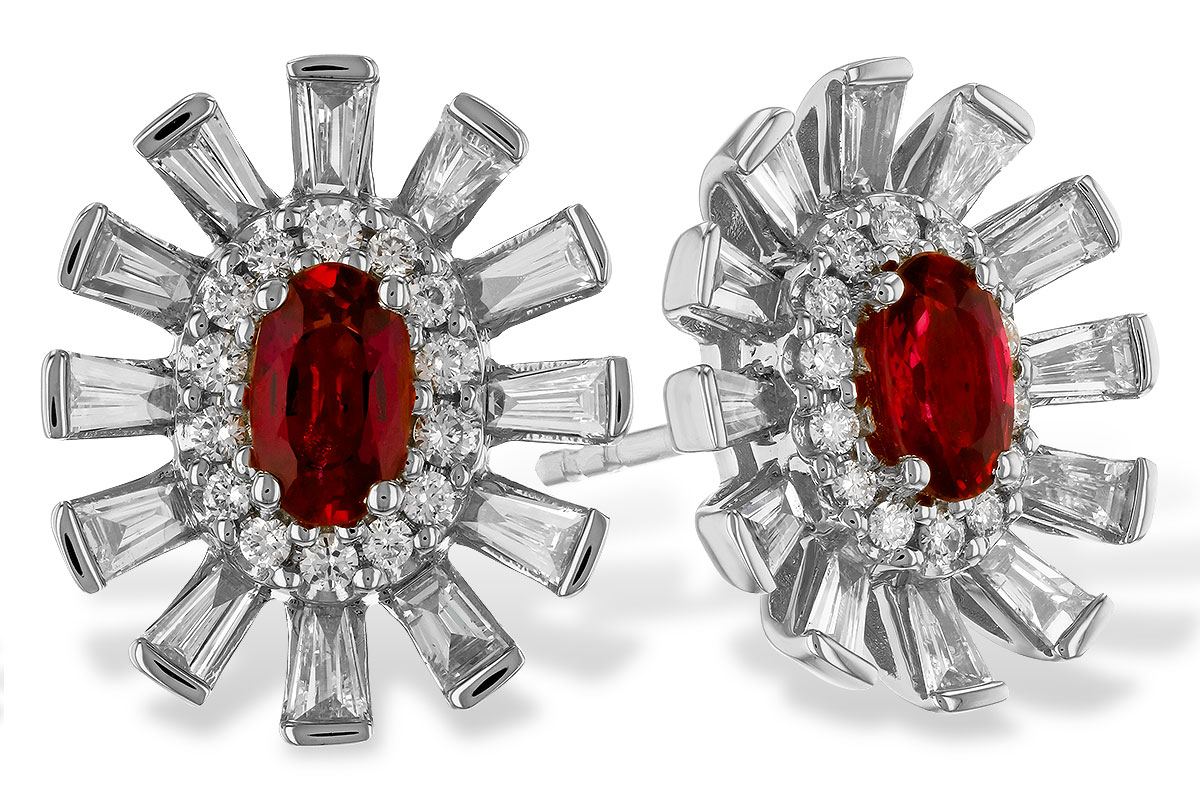 F274-07753: EARR .58 TW RUBY 1.30 TGW (5x3MM RUBY)
