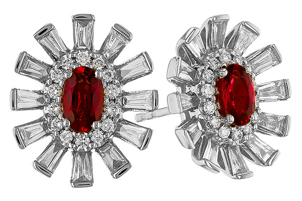 F274-07753: EARR .58 TW RUBY 1.30 TGW (5x3MM RUBY)
